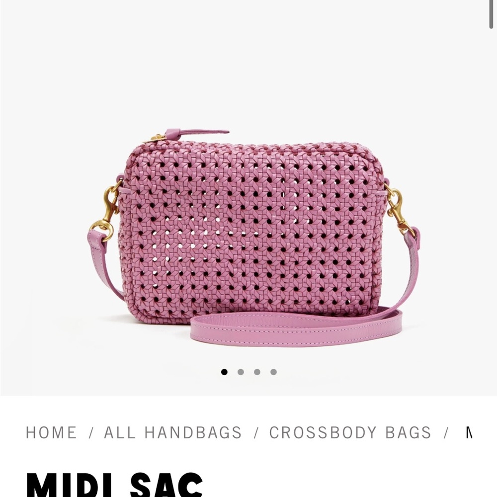 *Like New* Clare V Midi Sac, Wild Thistle Rattan, Lilac